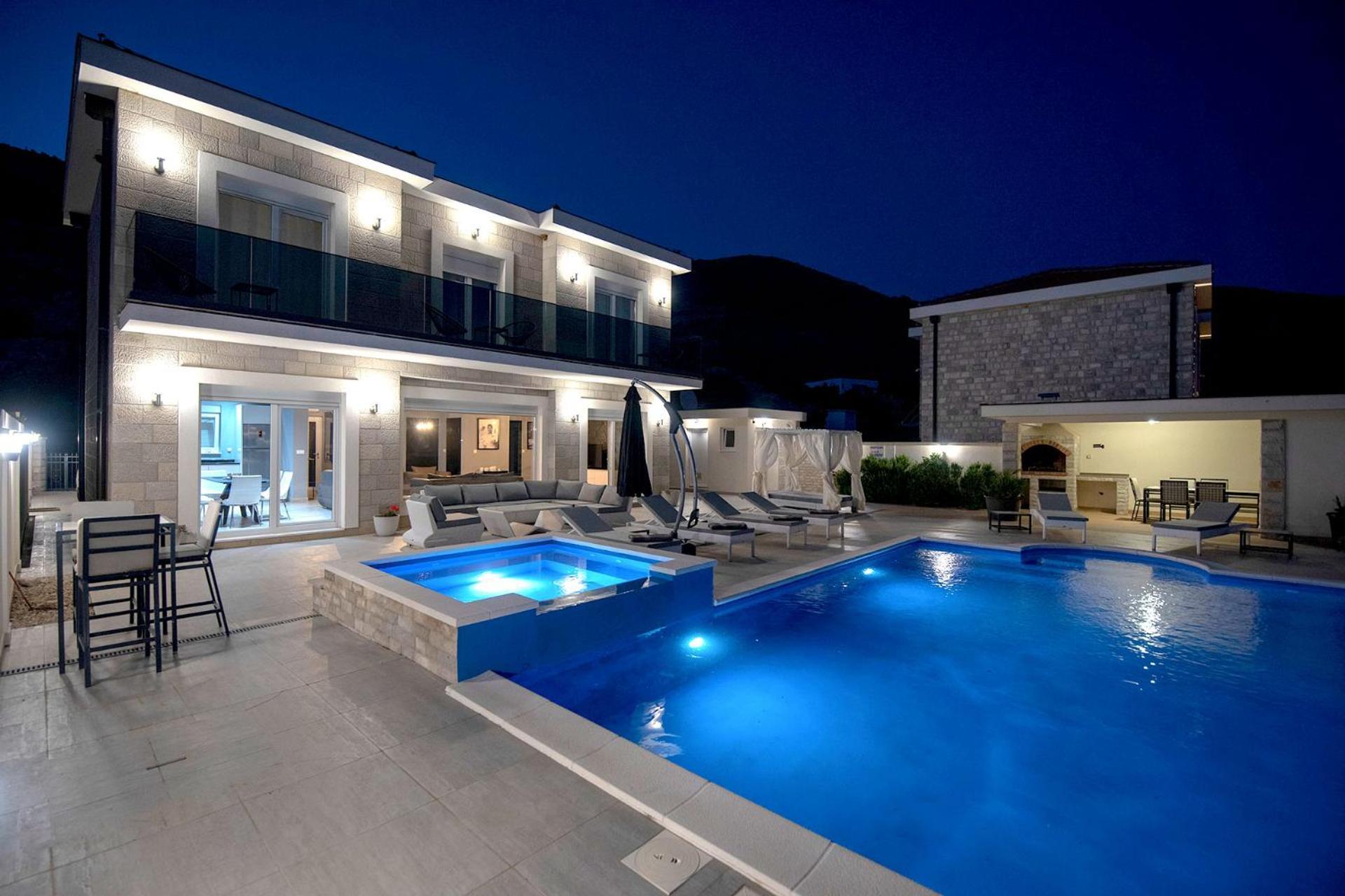 Luxury Villa Miriam With Private Pool And Jet Pool Near Dubrovnik Ivanica Extérieur photo