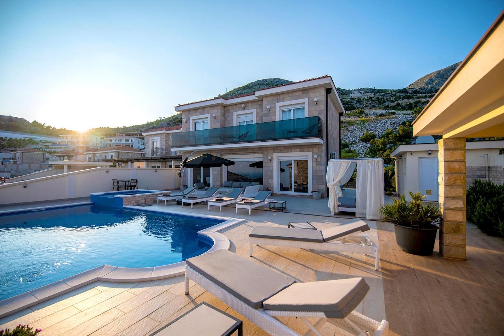 Luxury Villa Miriam With Private Pool And Jet Pool Near Dubrovnik Ivanica Extérieur photo